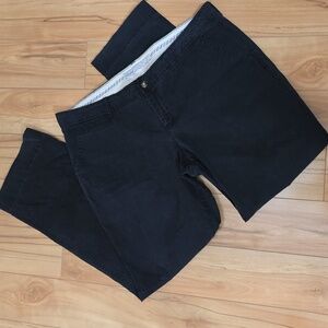 Vintage Y2K Old Navy Black Brushed Cotton Trouser Pant Sz 16